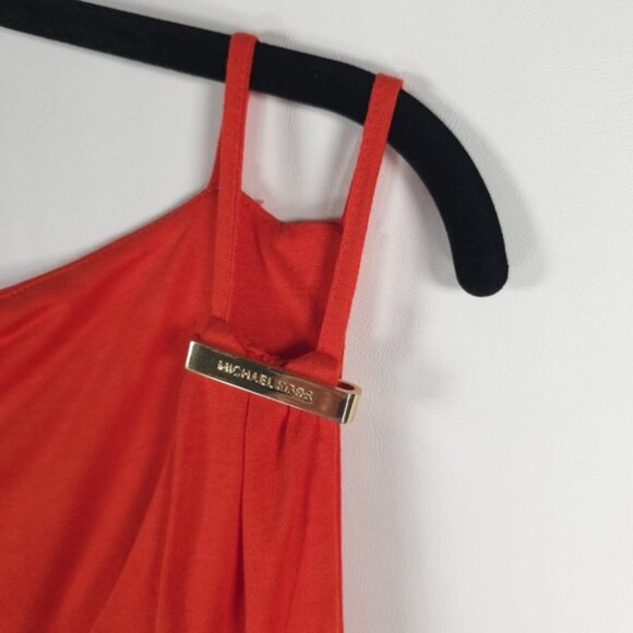 NWT MICHAEL MICHAEL KORS Fiesta Orange Basics Tank Top Side Slit 100% Viscose L - Picture 9 of 12
